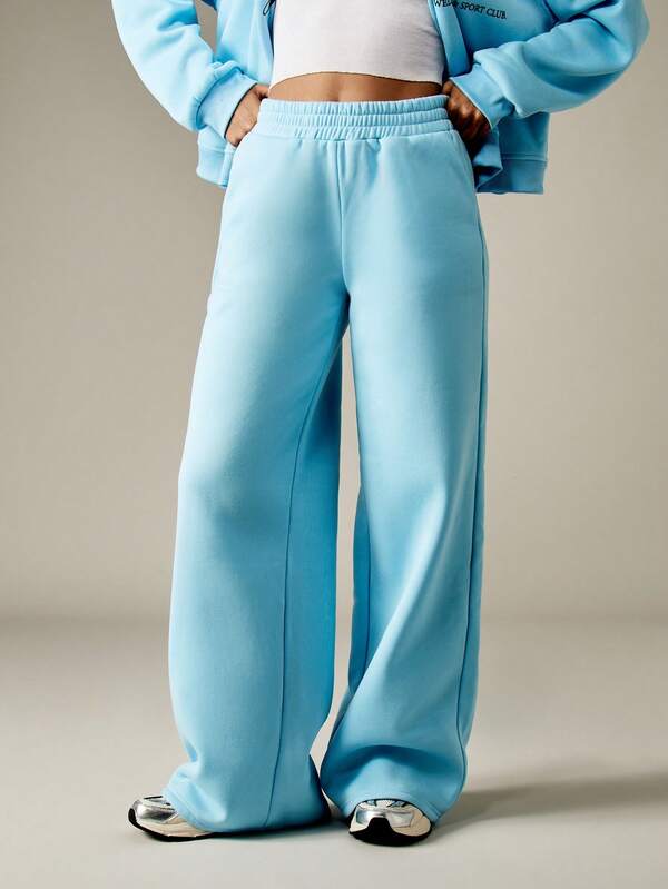 Missguided MISSGUIDED Wide Leg Palazzo Sweatpants With Elastic Waistband
