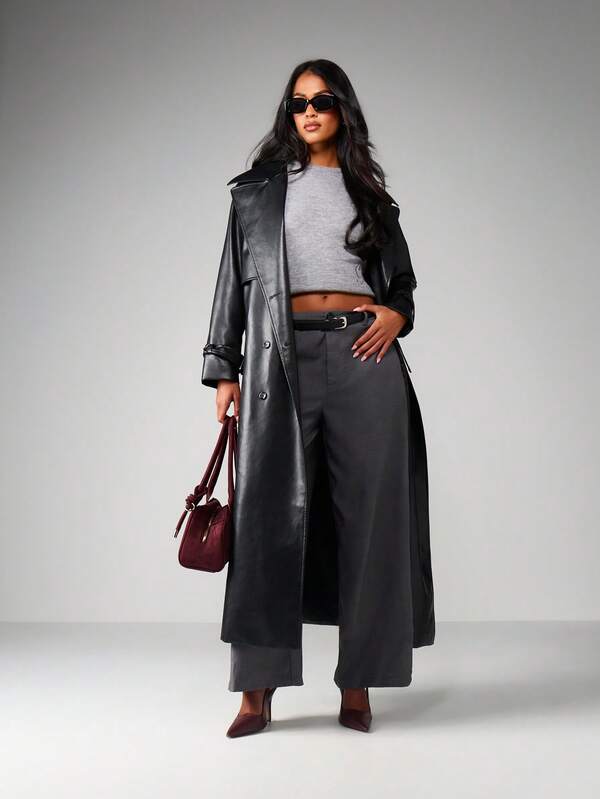 Missguided MISSGUIDED Wide Leg Palazzo Trousers With High Waist