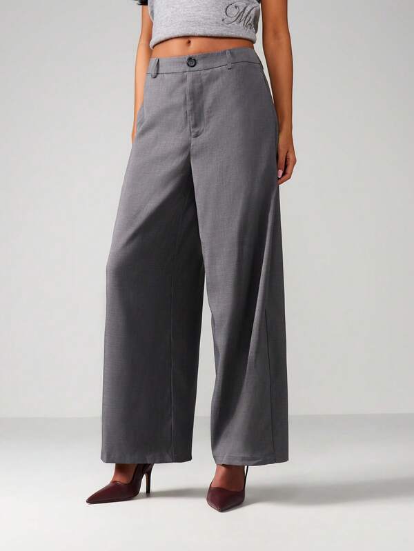 missguided MISSGUIDED Wide Leg Palazzo Trousers With High Waist