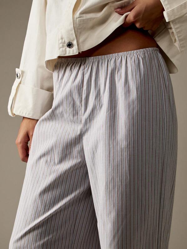 Missguided MISSGUIDED Wide Leg Striped Palazzo Pants With Elastic Waist