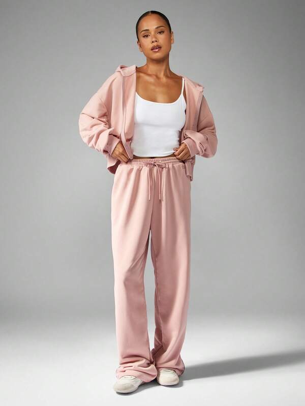 Missguided MISSGUIDED Wide Leg Sweatpants With Drawstring And Pockets
