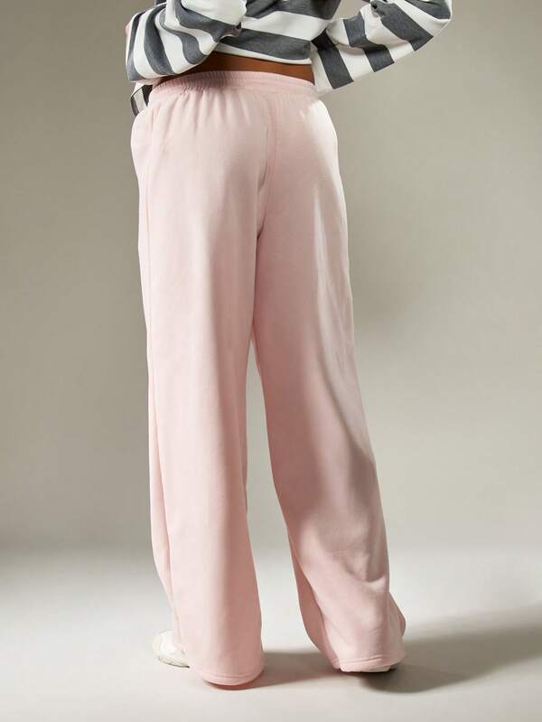 Missguided MISSGUIDED Wide Leg Sweatpants With Number Logo And Drawstring Waist