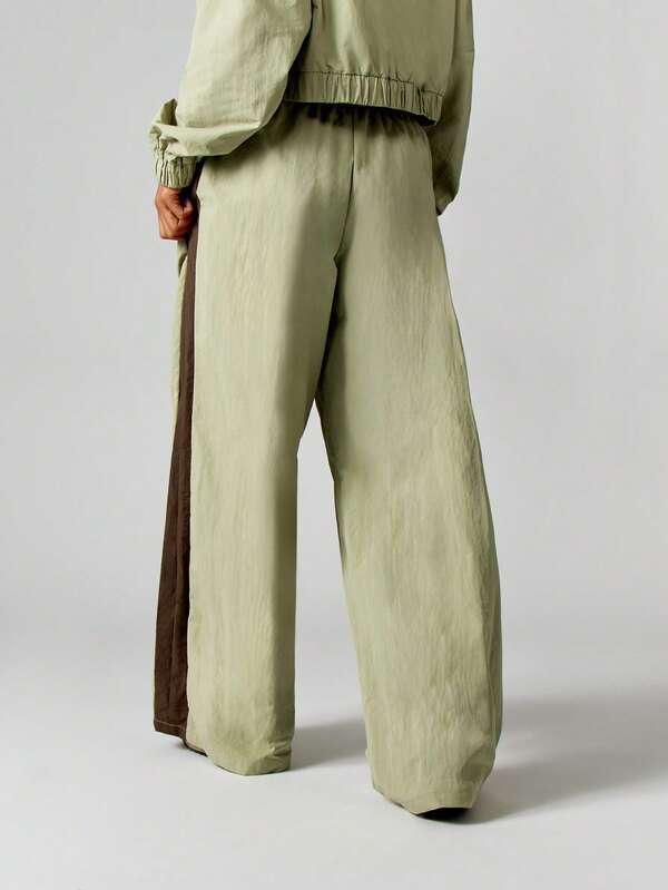 Missguided MISSGUIDED Wide Leg Track Pants With Side Stripes