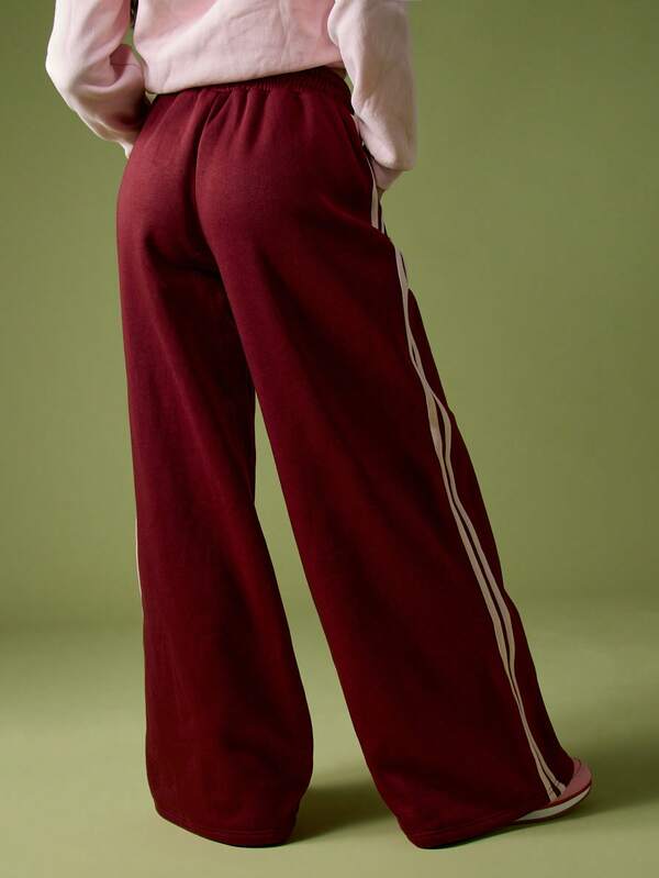 Missguided MISSGUIDED Wide Leg Varsity Number Joggers