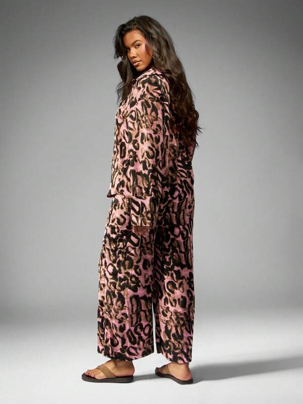 Missguided MISSGUIDED Women Two Piece Outfits With Luxurious Leopard Print