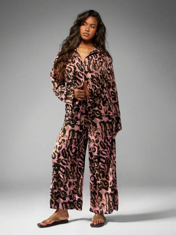 Missguided MISSGUIDED Women Two Piece Outfits With Luxurious Leopard Print