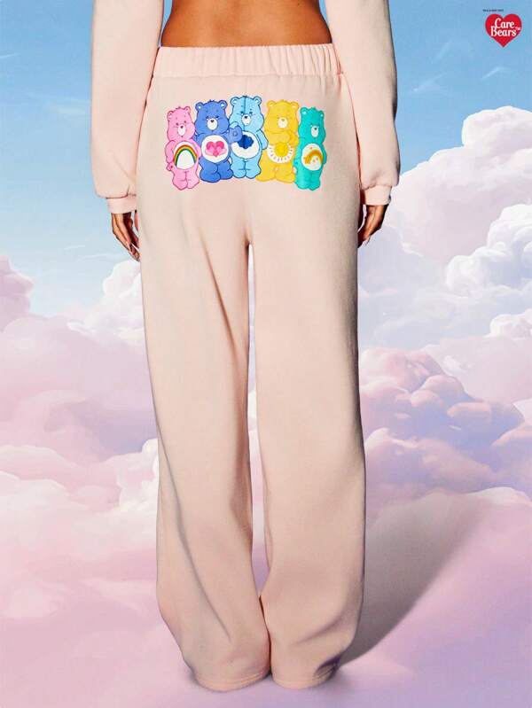 Missguided MISSGUIDED X Carebears MISSGUIDED Wide Leg Sweatpants With Print