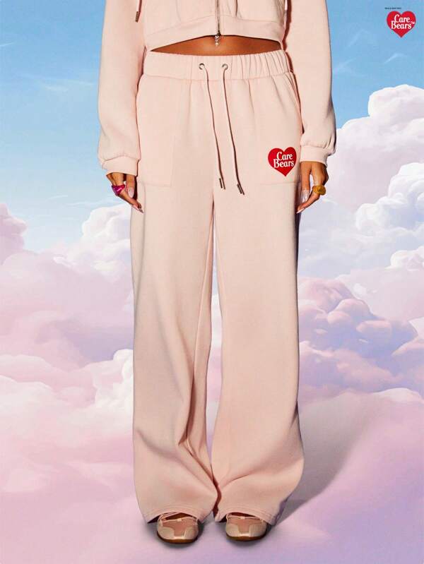 missguided MISSGUIDED x Carebears MISSGUIDED Wide Leg Sweatpants With Print