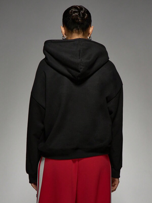 Missguided Missguided X Playboy 4th Of July USA Flag Print Logo Oversized Graphic Hoodie| Unisex