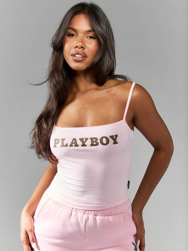 missguided Missguided x Playboy Basic Essential Sleeveless Spaghetti Strap Tank Top