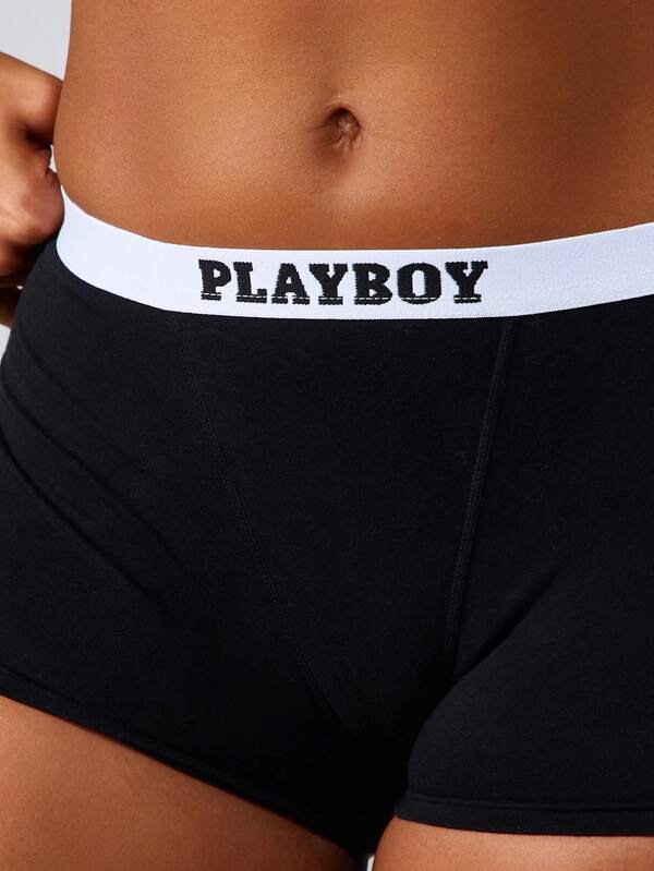 Missguided Missguided X Playboy Boyshort With Elastic Waistband