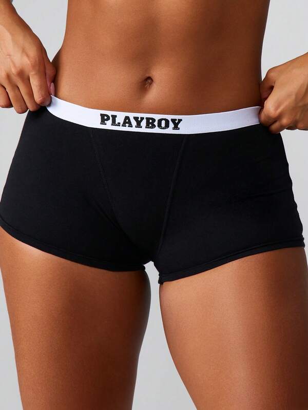 missguided Missguided x Playboy Boyshort With Elastic Waistband