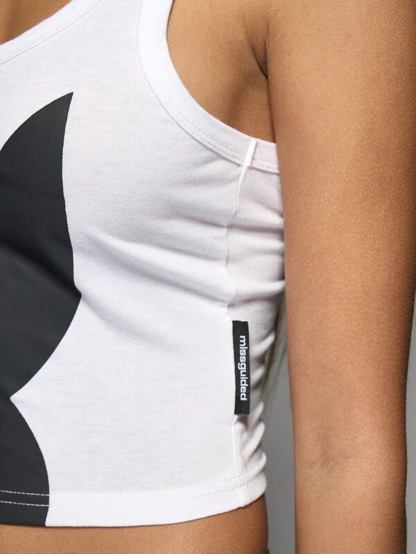 Missguided Missguided X Playboy Bunny Logo Crop Tank With Racerback Design