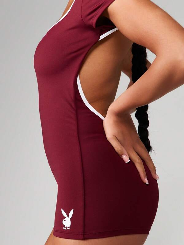 Missguided Missguided X Playboy Cap Sleeve Unitard With Open Back