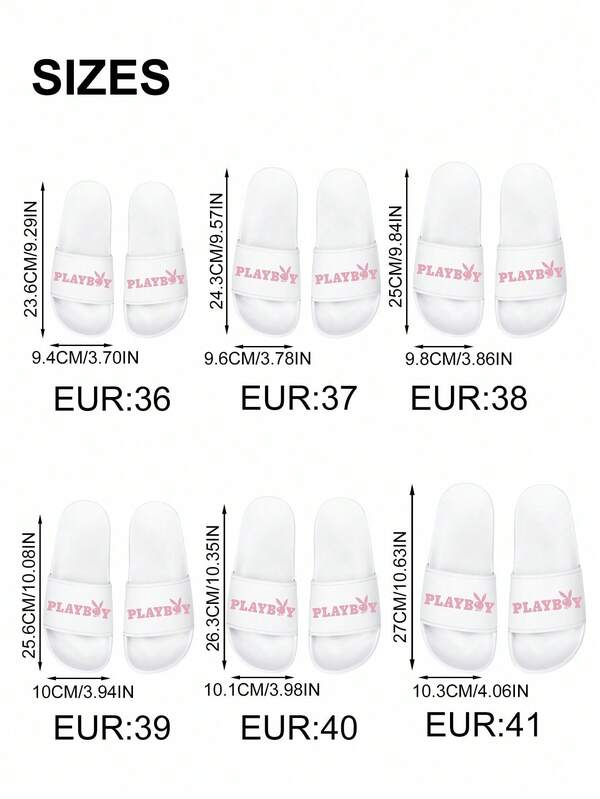 Missguided Missguided X Playboy Classic Logo Embroidered Pool Slides With Comfort Sole