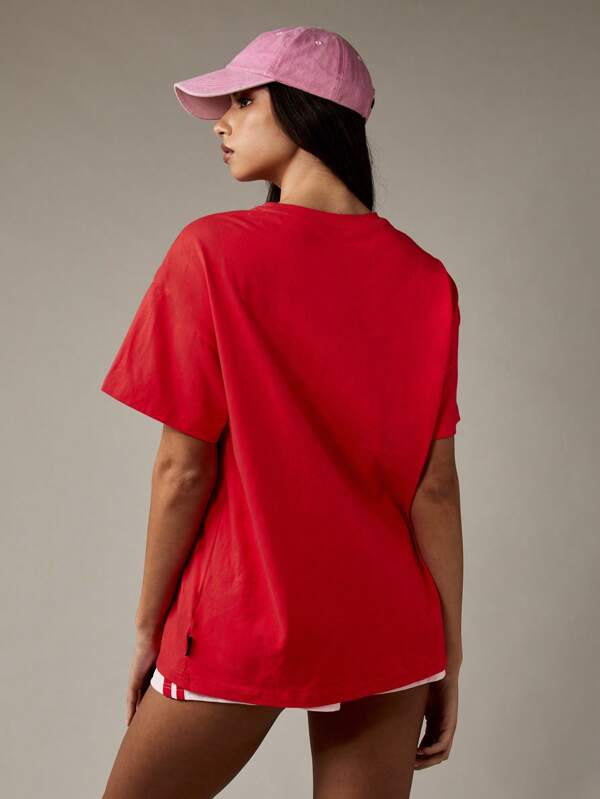 Missguided Missguided X Playboy Classic Logo Print Oversized Jersey Cotton T-Shirt