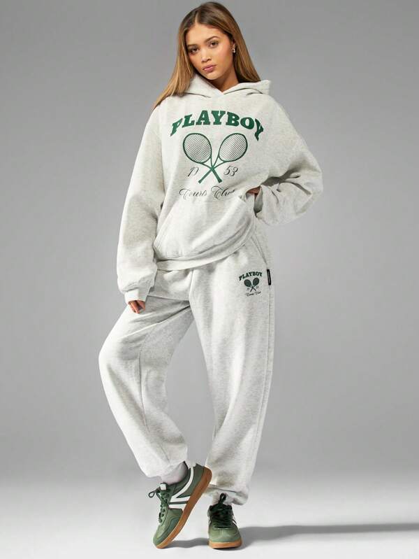 Missguided Missguided X Playboy Courts Club Tennis Sweatshirt Vintage Style