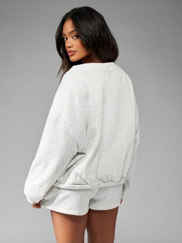 Missguided Missguided X Playboy Cozy Cropped Button-Up Cardigan Sweatshirt