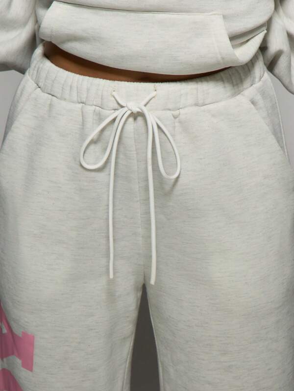 Missguided Missguided X Playboy Cozy Oversized Comfort Wide Leg Casual Sweatpants