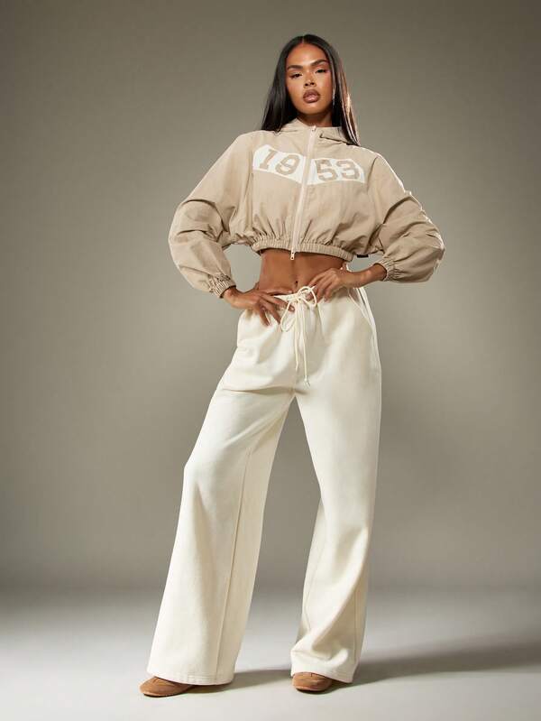 Missguided Missguided X Playboy Cropped Hooded Track Jacket With Color Block Design