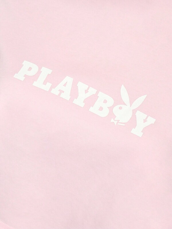Missguided Missguided X Playboy Cropped T Shirt With Butterfly Print Design