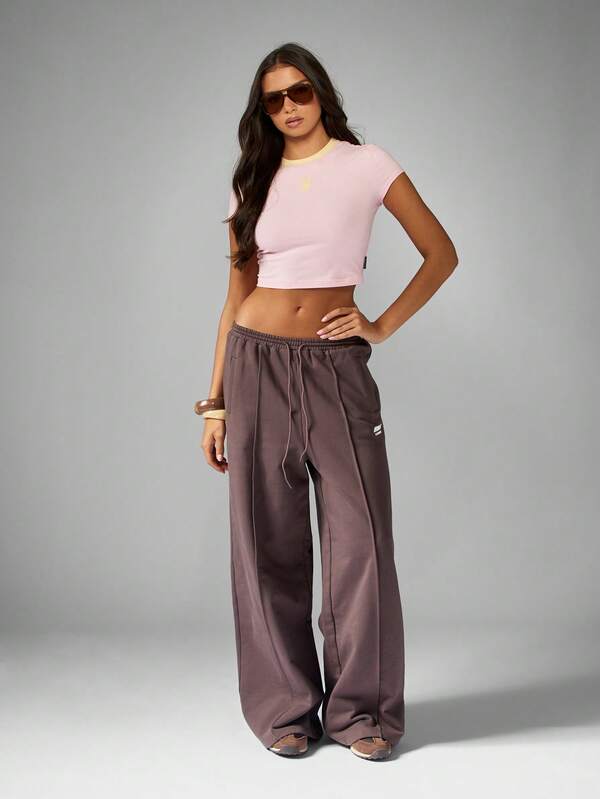 Missguided Missguided X Playboy Cropped T-Shirt With Number Graphics And Contrast Trim