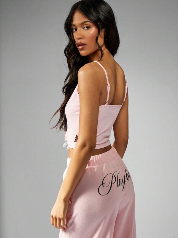 Missguided Missguided X Playboy Dance Cami Crop Top With Adjustable Straps