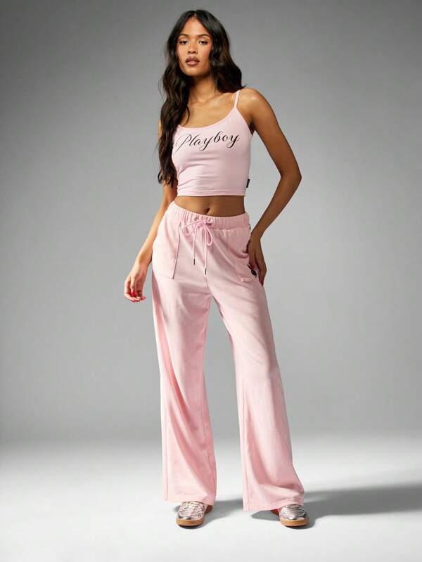 Missguided Missguided X Playboy Dance Cami Crop Top With Adjustable Straps