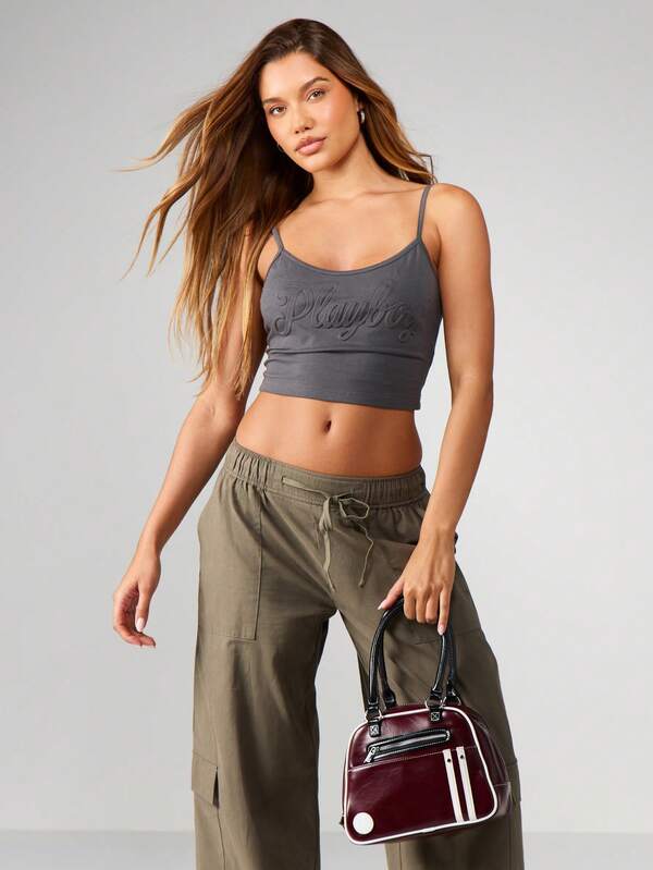 Missguided Missguided X Playboy Embossed Logo Cami Tank Top