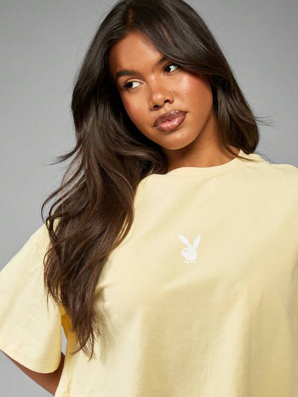 Missguided Missguided X Playboy Everyday Basic Essential T Shirt