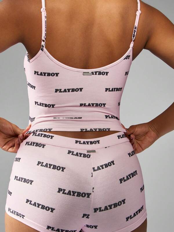 Missguided Missguided X Playboy Festival Season AOP Print Summer Outfit Fitness Dance Active Sport Custom Set Beach Vacation Gym Apparel
