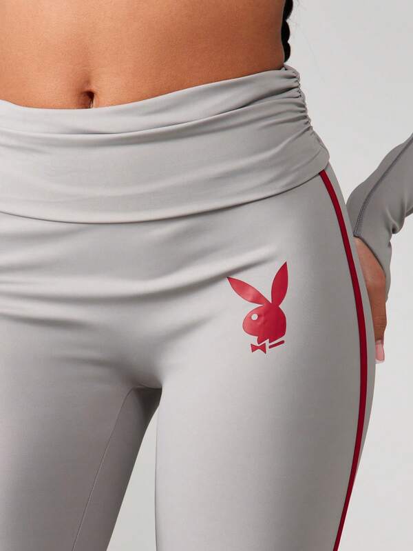 Missguided Missguided X Playboy Flare Sports Pants With Side Stripe