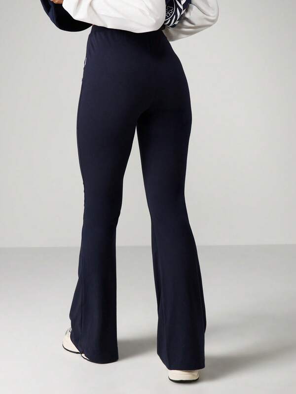 Missguided Missguided X Playboy Flared Pants With Script Print Detail