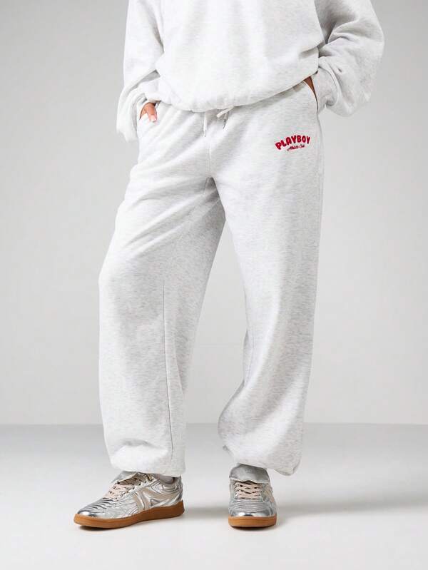 Missguided Missguided X Playboy Graphic Crew Neck Sweatshirt With Front Logo Print