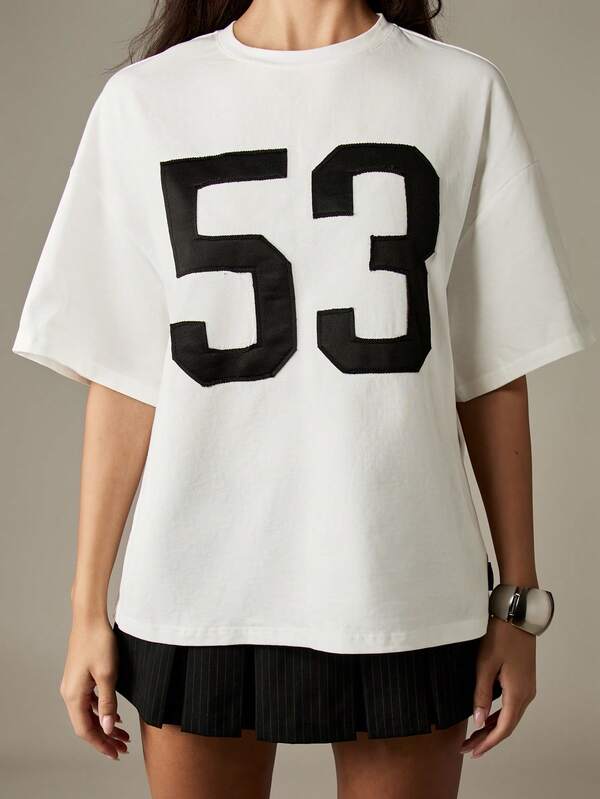 missguided Missguided x Playboy Graphic Print T-Shirt With 53 Number