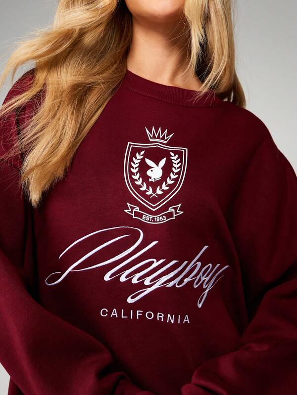 missguided Missguided x Playboy Graphic Pullover Sweatshirt With Logo