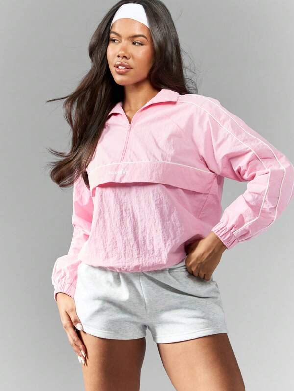 missguided Missguided x Playboy Half Zip Lightweight Windbreaker Jacket