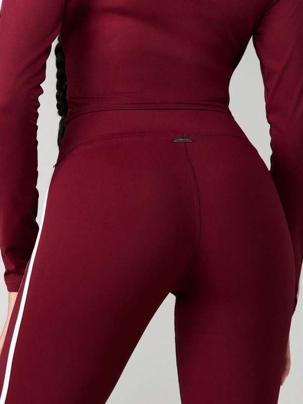 Missguided Missguided X Playboy High Rise Flare Pants With Side Stripes