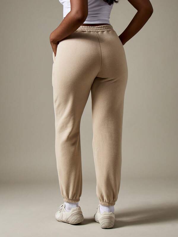 Missguided Missguided X Playboy High Rise Fleece Joggers With Elastic Ankle Cuffs