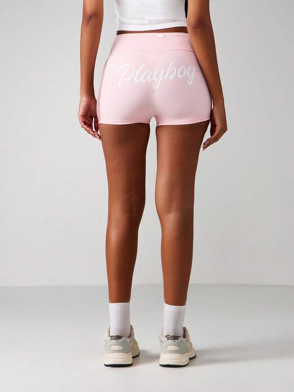 Missguided Missguided X Playboy High Rise Shorts With Cut Out Detail