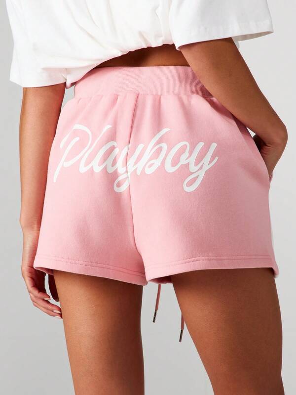 missguided Missguided x Playboy Hot Pants With Text Print