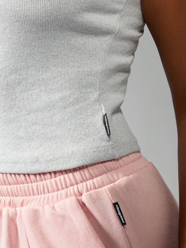 Missguided Missguided X Playboy Iconic Bunny Logo Ribbed Crop Tank Top