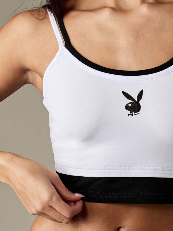 Missguided Missguided X Playboy Layered Cami Tank With Contrast Trim