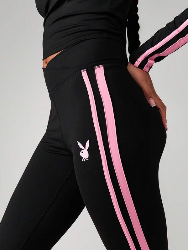 Missguided Missguided X Playboy Leggings With Side Stripe Detail