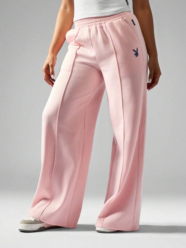 missguided Missguided x Playboy Leisure Wide Leg Comfy Sweatpants With Pockets