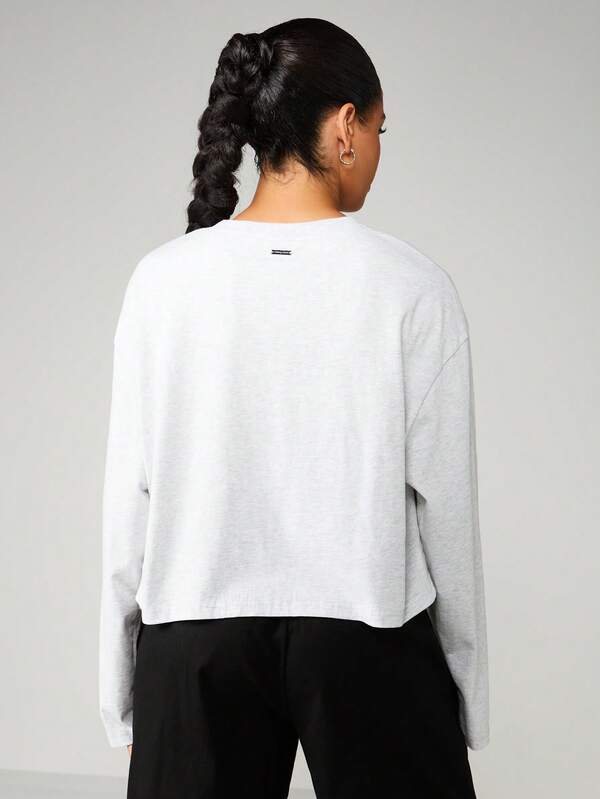 Missguided Missguided X Playboy Logo Long Sleeve Crop Sweatshirt