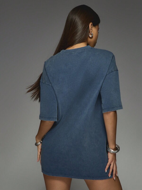Missguided Missguided X Playboy Logo Rhinestone Oversized Mini Dress