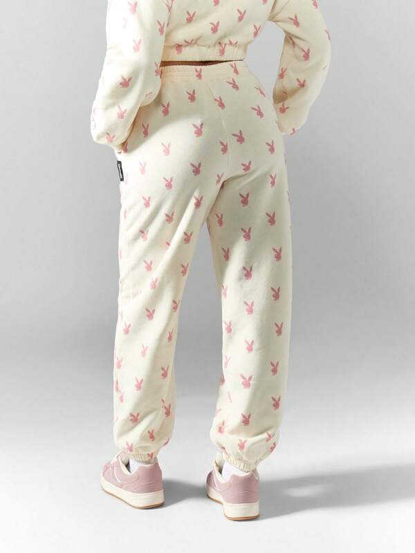 Missguided Missguided X Playboy MISSGUIDED Allover Print Relaxed Fit Jogger Sweatpants