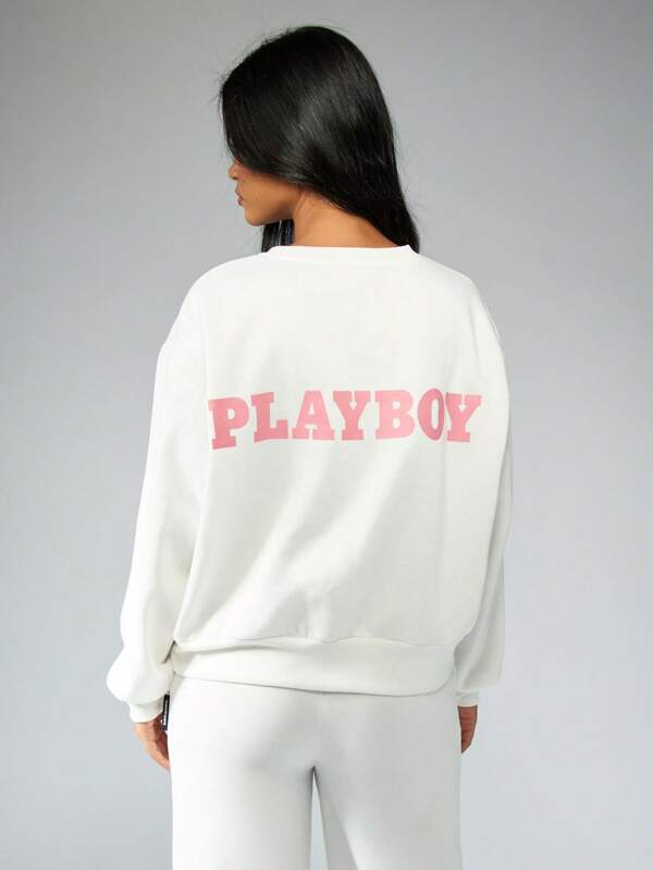 Missguided Missguided X Playboy MISSGUIDED Classic Comfort Fit Essential Sweatshirt With Small Bunny Logo