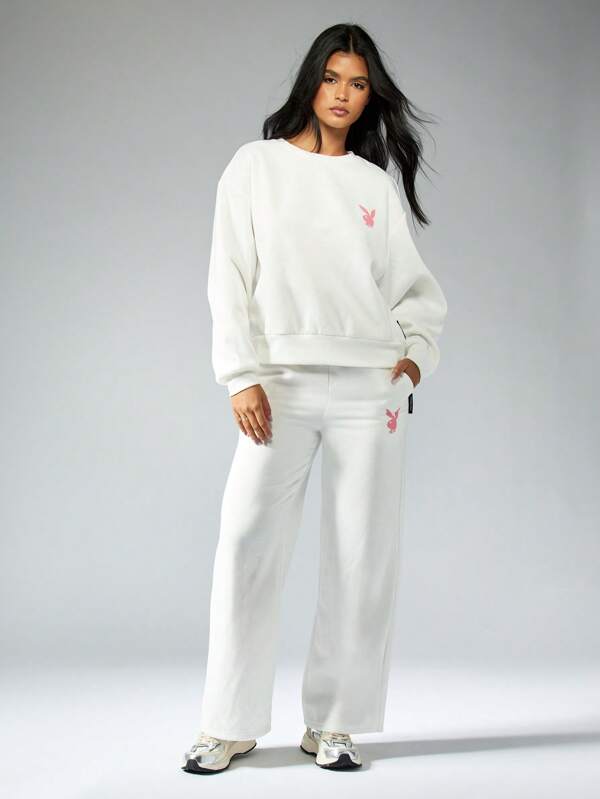 Missguided Missguided X Playboy MISSGUIDED Classic Comfort Fit Essential Sweatshirt With Small Bunny Logo